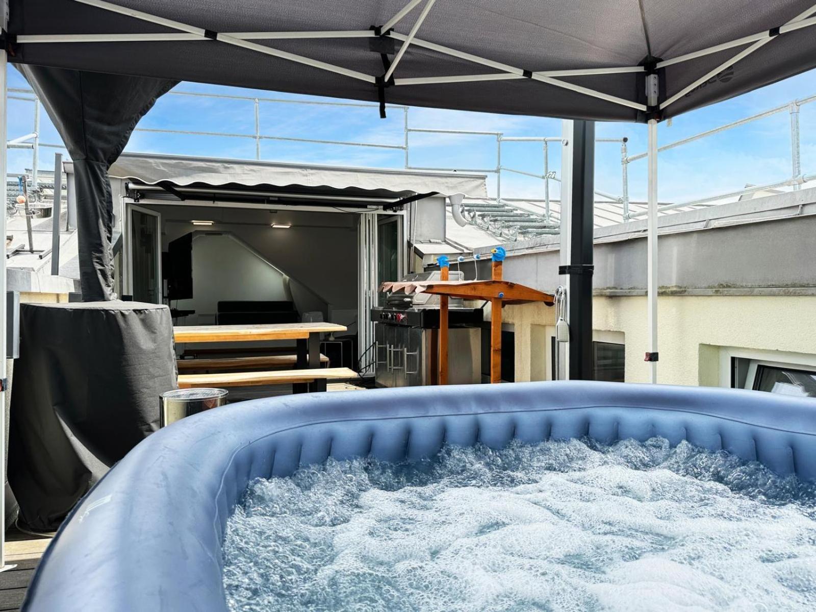 6 Zimmer Maisonette-Penthouse Pool Dachterrasse Luxus Monachium Zewnętrze zdjęcie